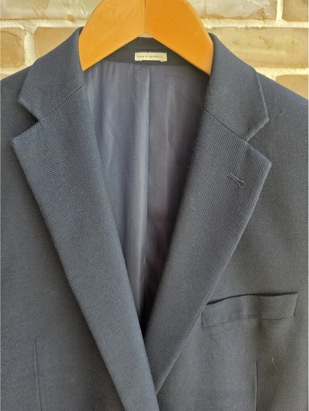 Joseph Abboud Heritage 46R Blazer REDA Super 110s Wool Navy Blue Sport Coat